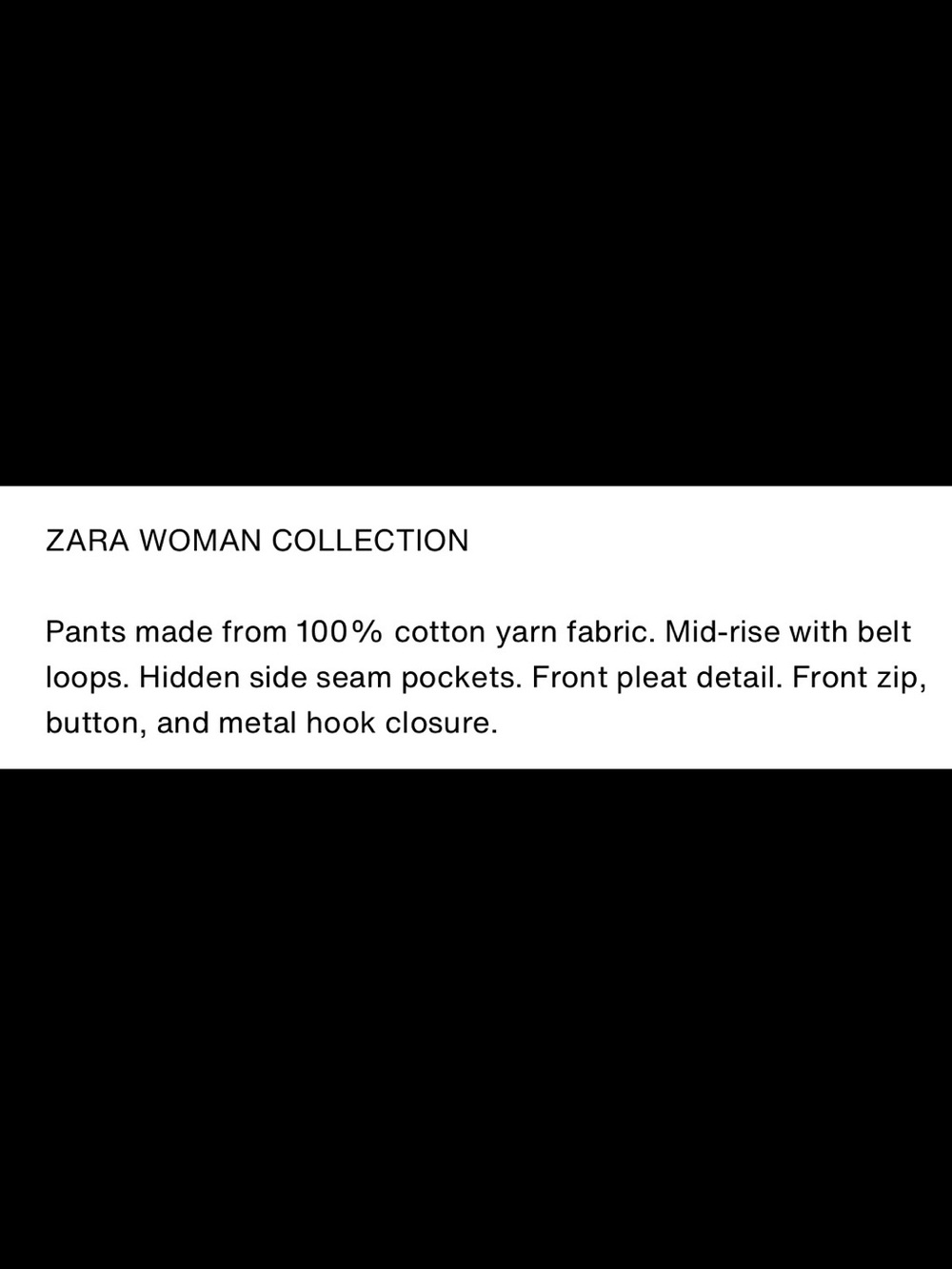 Zara NWT ZW Collection Pleated Wide Leg Trousers High Rise Tailored Pants - Picture 9 of 12